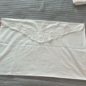 Vintage embroidered pillow sham